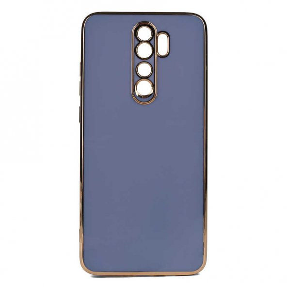 Xiaomi Redmi Note 8 Pro Kılıf Kamera Korumalı Gold Kenarlı Silikon Kapak - 5