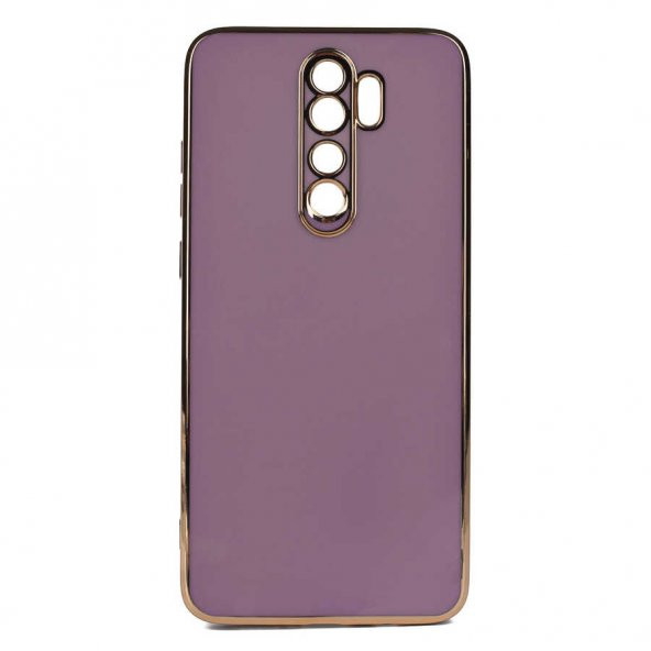 Xiaomi Redmi Note 8 Pro Kılıf Kamera Korumalı Gold Kenarlı Silikon Kapak - 8