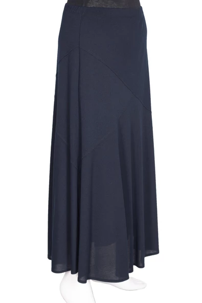 Hesna Kadın Firdevs Firuze Astarlı Çapraz Model Lacivert Etek - 3