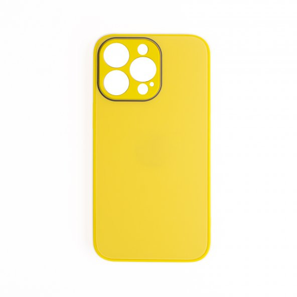 ScHitec Deluxe İphone 13 Pro Max Mat Kılıf Sarı