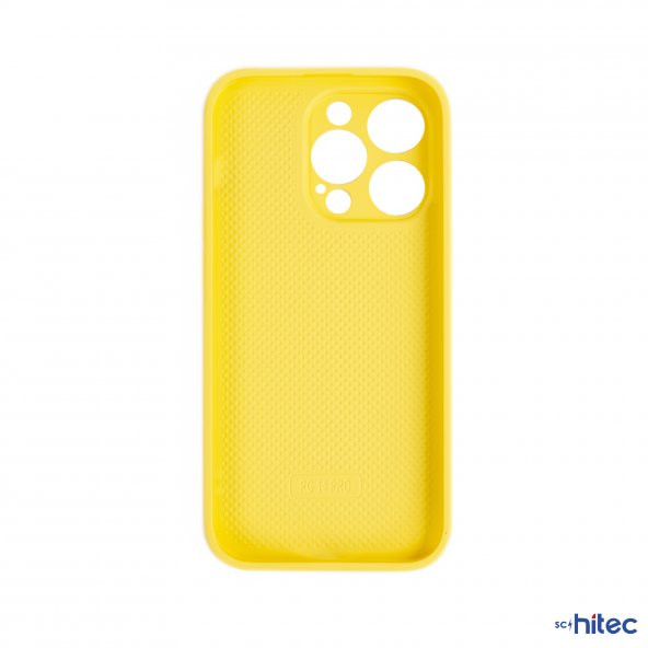 Schitec Deluxe İphone 13 Pro Mat Kılıf Sarı - 2