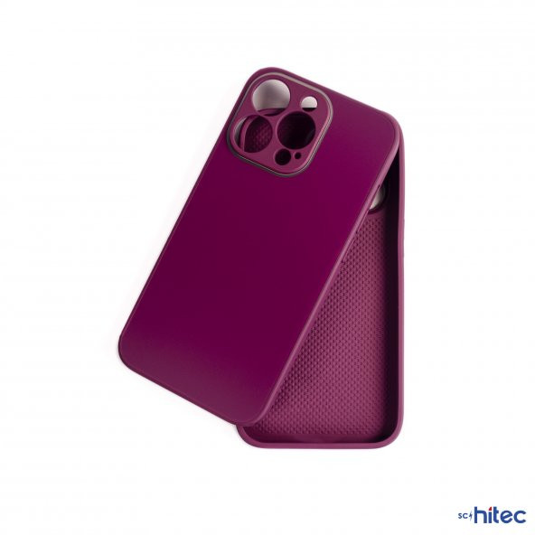 ScHitec Deluxe İphone 14 Pro Max Mat Kılıf Mor - Resim 3