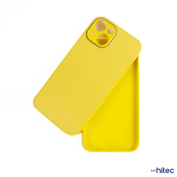 ScHitec Deluxe İphone 14 Plus Mat Kılıf Sarı - Resim 3