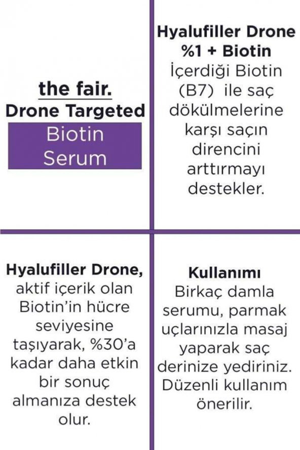 the fair. Dökülme Karşıtı Biotin Saç Serumu + Hiyalüronik Asit Nem Serumu - 4