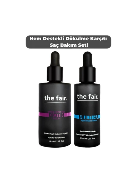the fair. Dökülme Karşıtı Biotin Saç Serumu + Hiyalüronik Asit Nem Serumu ürün görseli 1