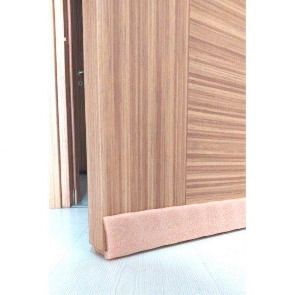 Açık Kahve Renk 5 Adet Oluklu Kapı Altı Eşik Süngeri Soğuk Kesici Toz Rüzgar Önleyici Yalıtım Strafo - 3