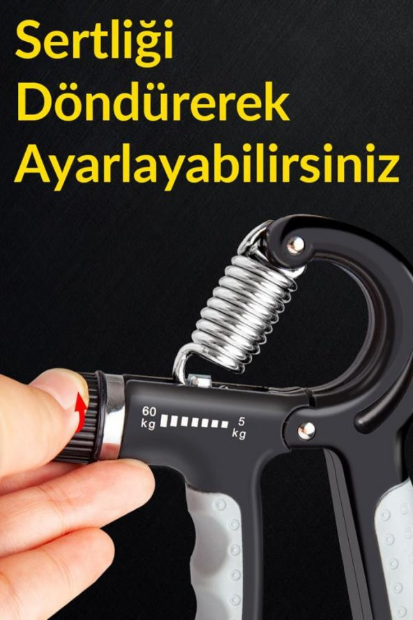 Telvesse Sayaçlı El Yayı 5-60 kg Bilek Güçlendirici Alet Ayarlanabilir Fitness Egzersiz Mavi 5-60 kg - 2