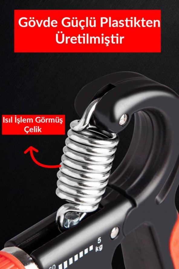 Telvesse Sayaçlı El Yayı 5-60 kg Bilek Güçlendirici Alet Ayarlanabilir Fitness Egzersiz Mavi 5-60 kg - 4
