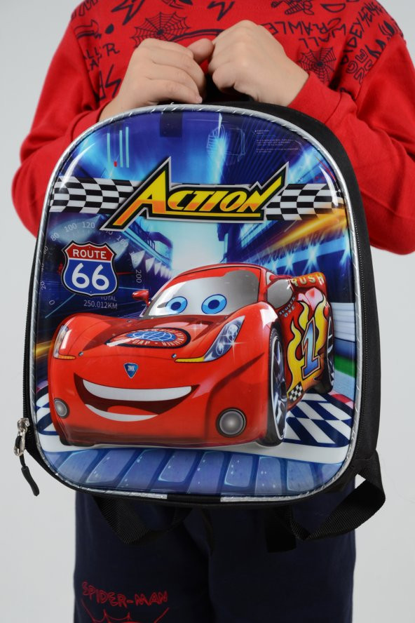 Araba Temalı Çocuk Lüx Çanta - 5