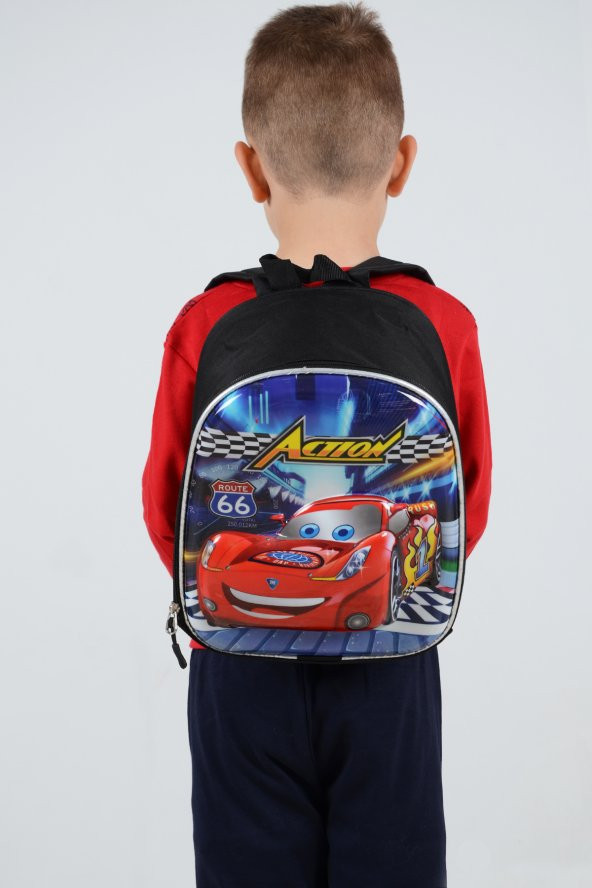 Araba Temalı Çocuk Lüx Çanta - 8