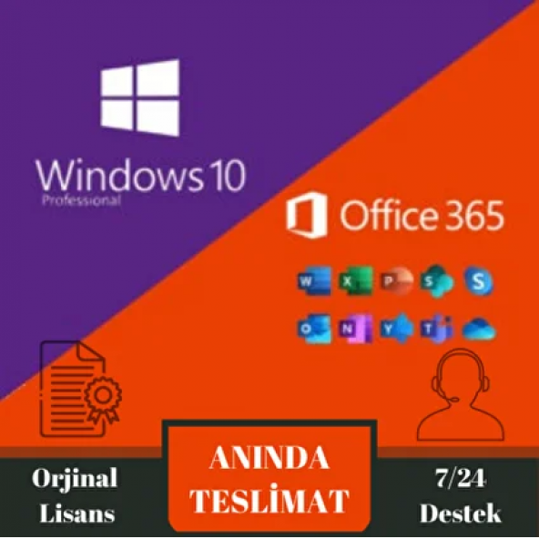 Microsoft Windows 10 Pro Lisans Anahtarı ve Office 365 Hesabı