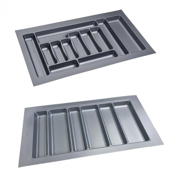 Çekmece İçi Kaşıklık ve Kepçelik 2 li Set 85 x 49 cm Gri