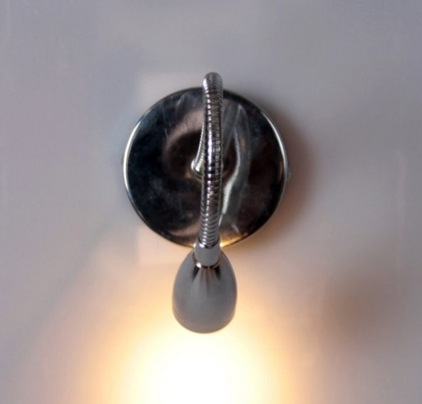 MYLİGHTS  GÜMÜŞ  SİPRELİ HAREKETLİ OKUMAM LAMBASI YATAK BAŞI  GECE LAMBASI APLİK LED APLİK - 3