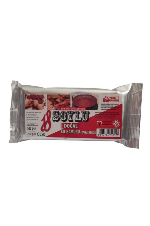Seramik Hamuru Doğal Kil 500 Gr Soylu Kil Hamuru Kahverengi 1 Adet - 2