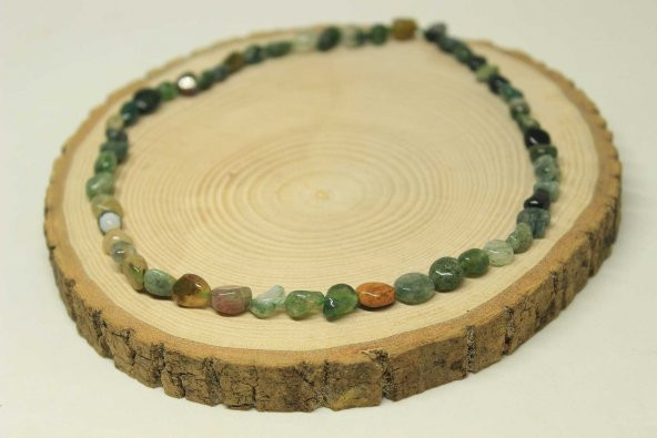 Akik Taşı Doğal Parçalar Kolye (Klipsli) (25527) - Resim 3