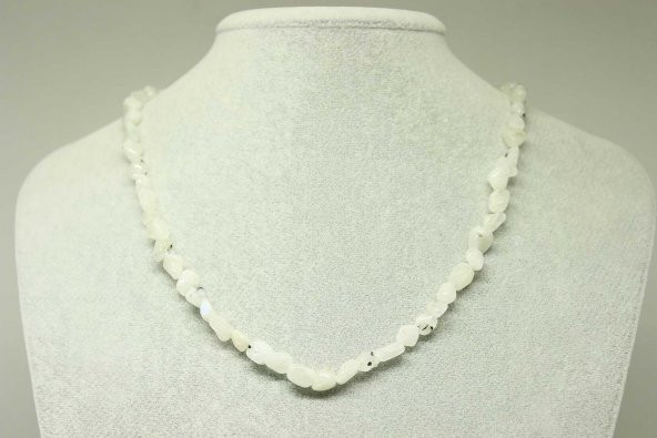 Ay Taşı Doğal Parçalar Kolye (Klipsli) (25422)