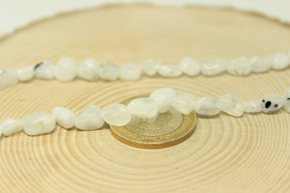 Ay Taşı Doğal Parçalar Kolye (Klipsli) (25422) - Resim 2