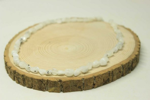 Ay Taşı Doğal Parçalar Kolye (Klipsli) (25422) - Resim 3