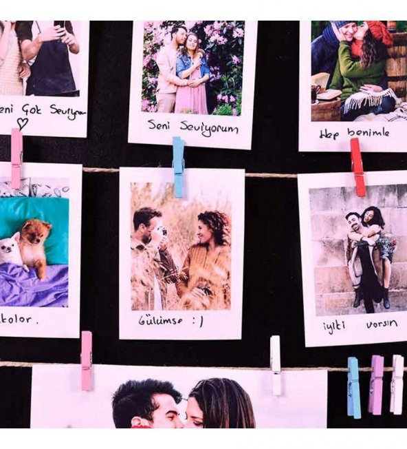 Ahşap Karatahtalı Duvar Fotoğraf Çerçevesi - 3