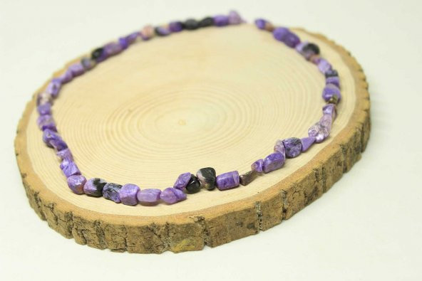 Çeroit Taşı Doğal Parçalar Kolye (Klipsli) (25402) - 3