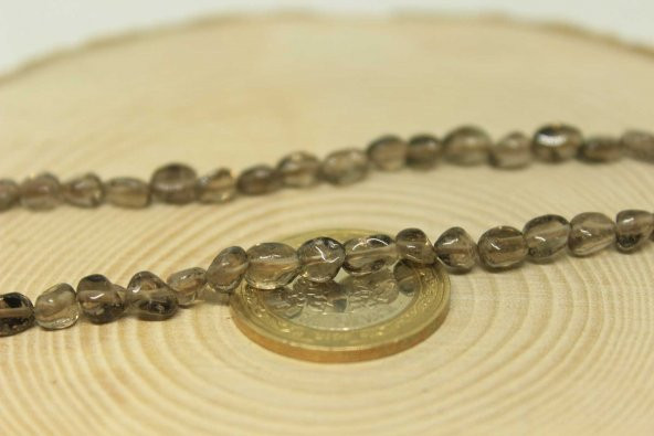 Dumanlı Kuvars Taşı Doğal Parçalar Kolye (Klipsli) (25542) - Resim 2