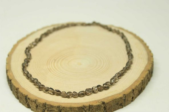 Dumanlı Kuvars Taşı Doğal Parçalar Kolye (Klipsli) (25542) - Resim 3