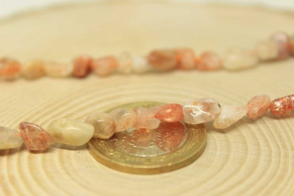 Güneş Taşı Doğal Parçalar Kolye (Klipsli) (25507) - Resim 2