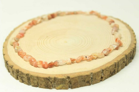 Güneş Taşı Doğal Parçalar Kolye (Klipsli) (25507) - Resim 3