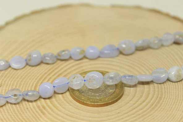 Kalsedon Taşı Doğal Parçalar Kolye (Klipsli) (25537) - Resim 2