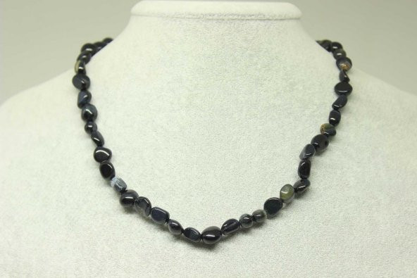 Kaplan Gözü Taşı Doğal Parçalar Kolye (Klipsli) (25497) ürün görseli