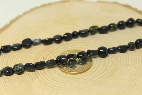 Kaplan Gözü Taşı Doğal Parçalar Kolye (Klipsli) (25497) - Resim 2