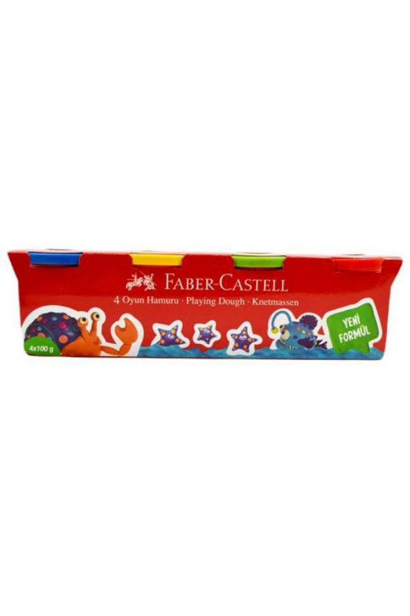 Oyun Hamuru 4 Ana Renk Yeni Formül 1 Paket Faber Oyun Hamuru 4 Renk 1 Adet - 2