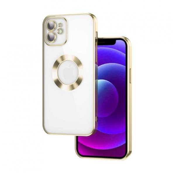 Apple iPhone 12 Omega Kamera Korumalı Logo Gösteren Kılıf