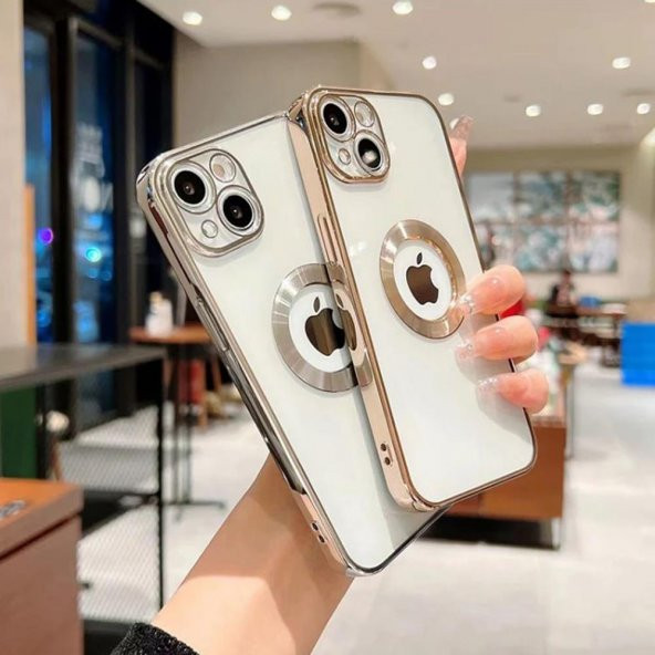 Apple iPhone 12 Omega Kamera Korumalı Logo Gösteren Kılıf - 9