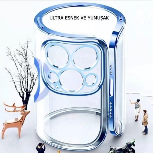 Apple iPhone 12 Omega Kamera Korumalı Logo Gösteren Kılıf - 11