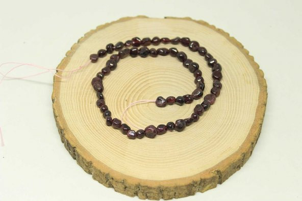 Lal (Granat) (Garnet) Taşı Doğal Dizi (25405)