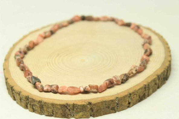 Rodonit Taşı Doğal Parçalar Kolye (Klipsli) (25447) - 3