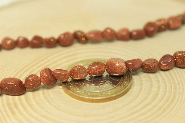 Yıldız Taşı Kahverengi Doğal Parçalar Kolye (Klipsli) (25472) - 2