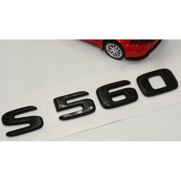 S 560 Bagaj Parlak Siyah ABS 3M 3D Yazı Logo - 3