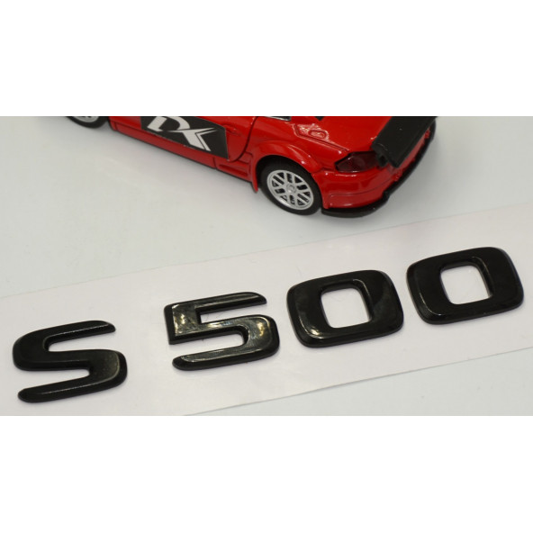 S 500 Bagaj Parlak Siyah ABS 3M 3D Yazı Logo - Resim 3