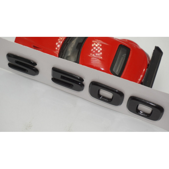 S 500 Bagaj Parlak Siyah ABS 3M 3D Yazı Logo - Resim 4