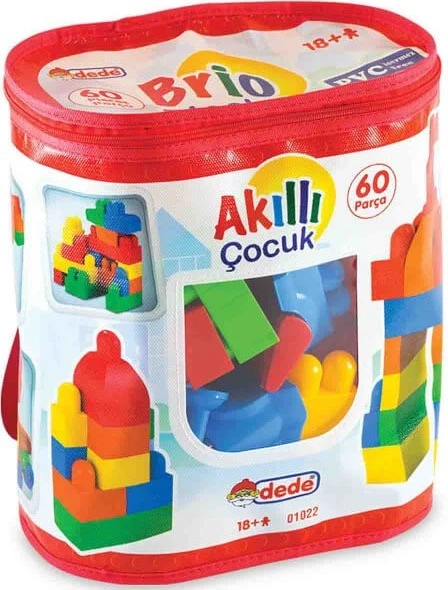 60 Parça Akıllı Çocuk Lego Büyük Boy   0224