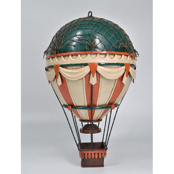 Jayland Metal Eskitilmiş Retro Yeşil Sıcak Hava Balonu ürün görseli