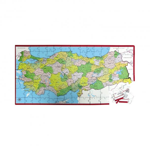 Laço Siyasi Harita Frame 81 Parça Puzzle