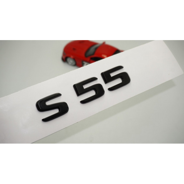 S 55 Bagaj Parlak Siyah ABS 3M 3D Yazı Logo