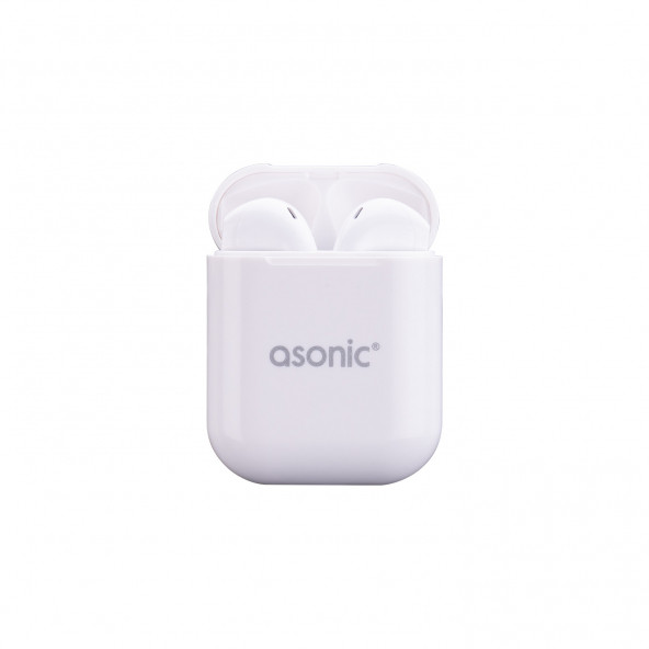 Asonic As-Tws130 Tuşlu Bluetooth Kablosuz Telefon Kulaklığı Beyaz - Resim 2