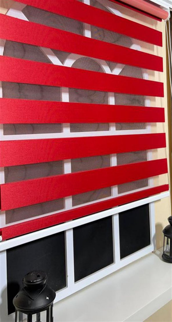 Zebra Stor Perde Kırmızı STB 400V17-D  Kırmızı 140 x 200