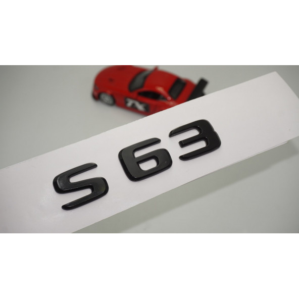 S 63 Bagaj Parlak Siyah ABS 3M 3D Yazı Logo