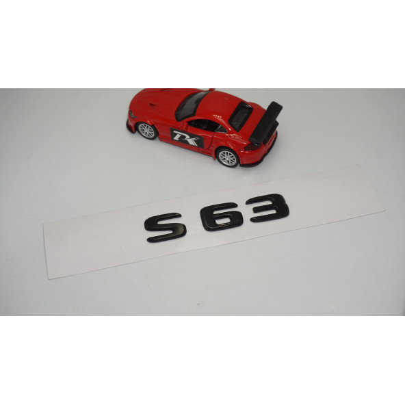 S 63 Bagaj Parlak Siyah ABS 3M 3D Yazı Logo - 2