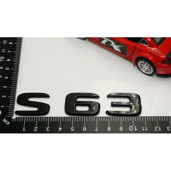 S 63 Bagaj Parlak Siyah ABS 3M 3D Yazı Logo - 5